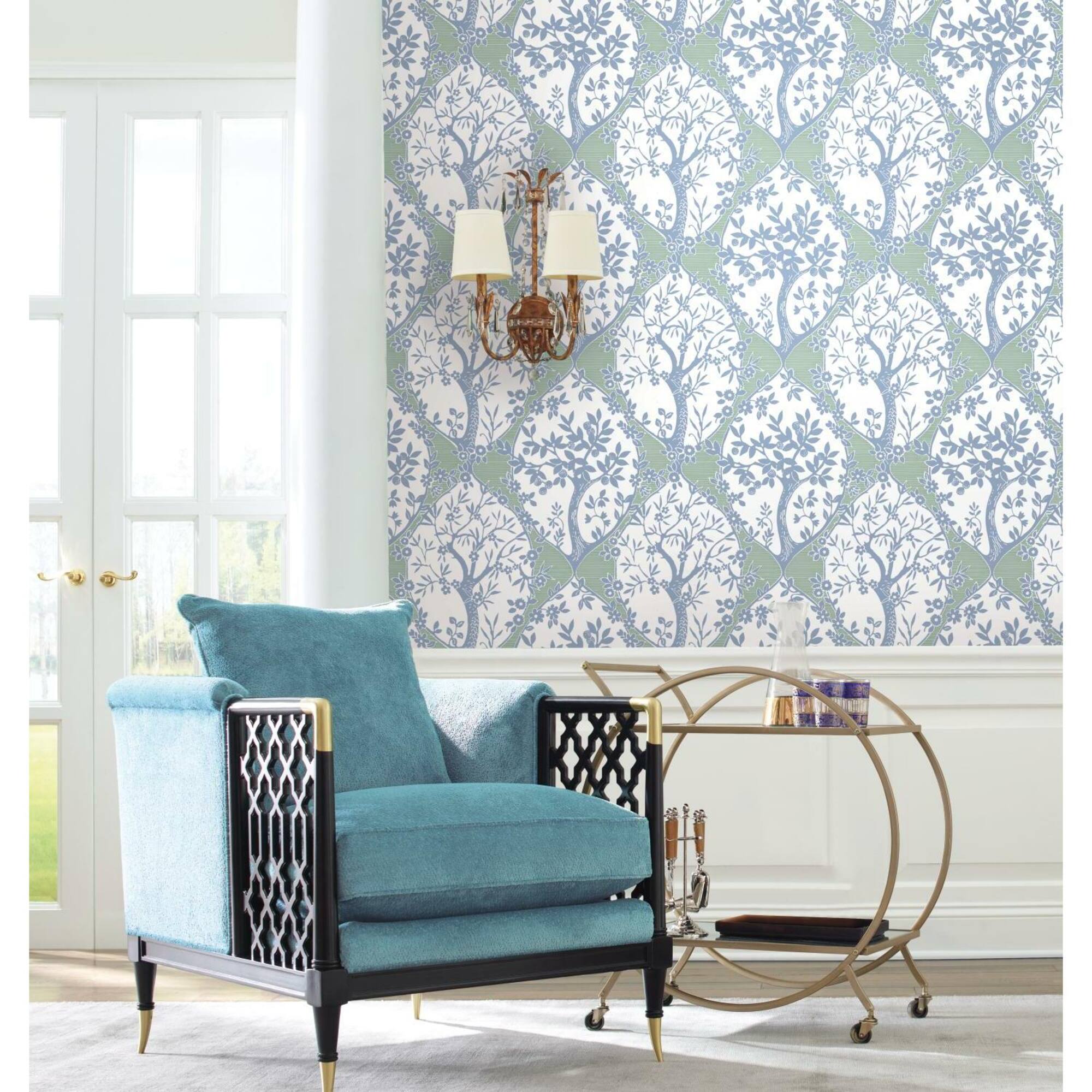 RoomMates Tree & Vine Ogee Peel & Stick Wallpaper